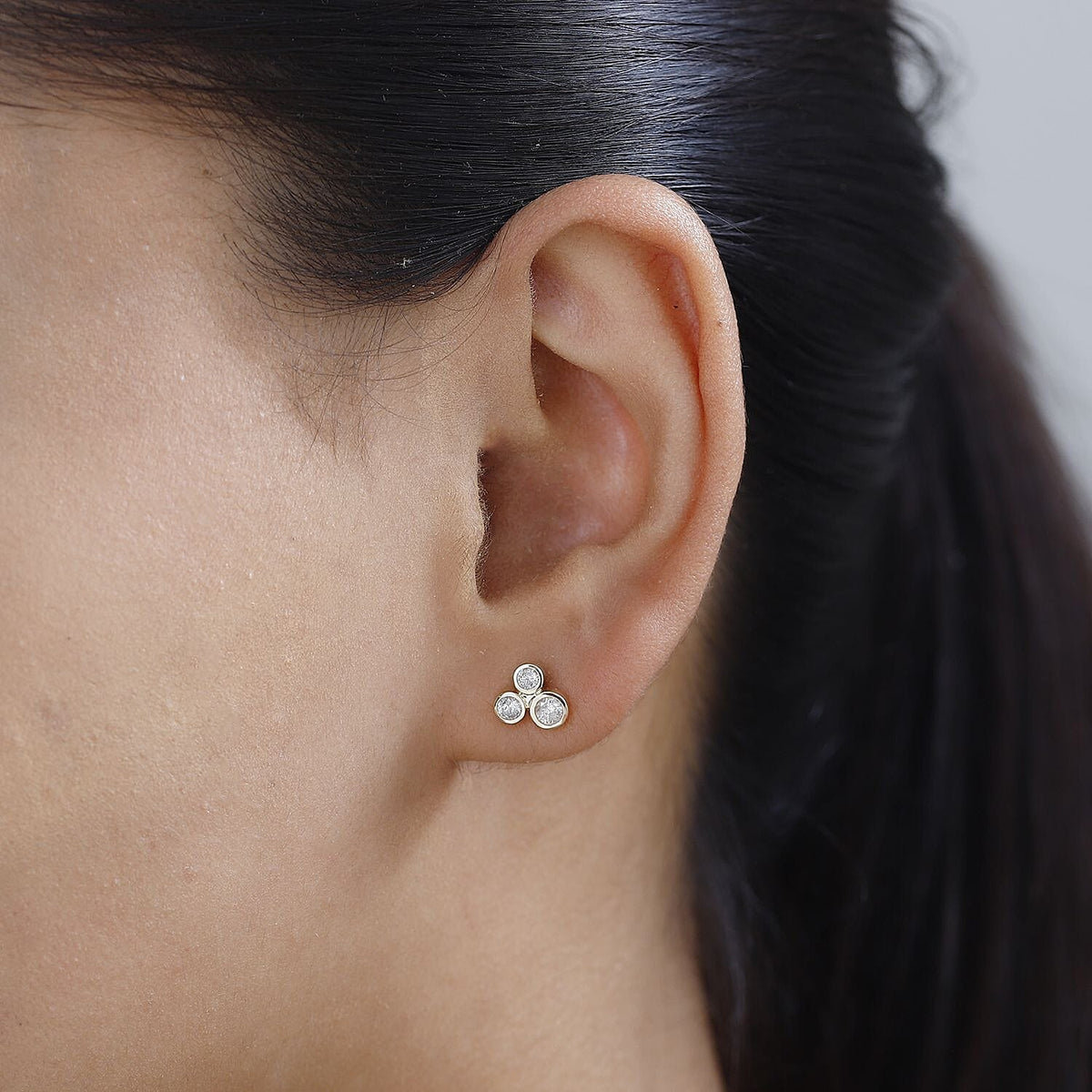 Designer Inspired One Time Deal- 9K Yellow Gold Diamond Bubble Earrings 0.50 Ct 7727213 2