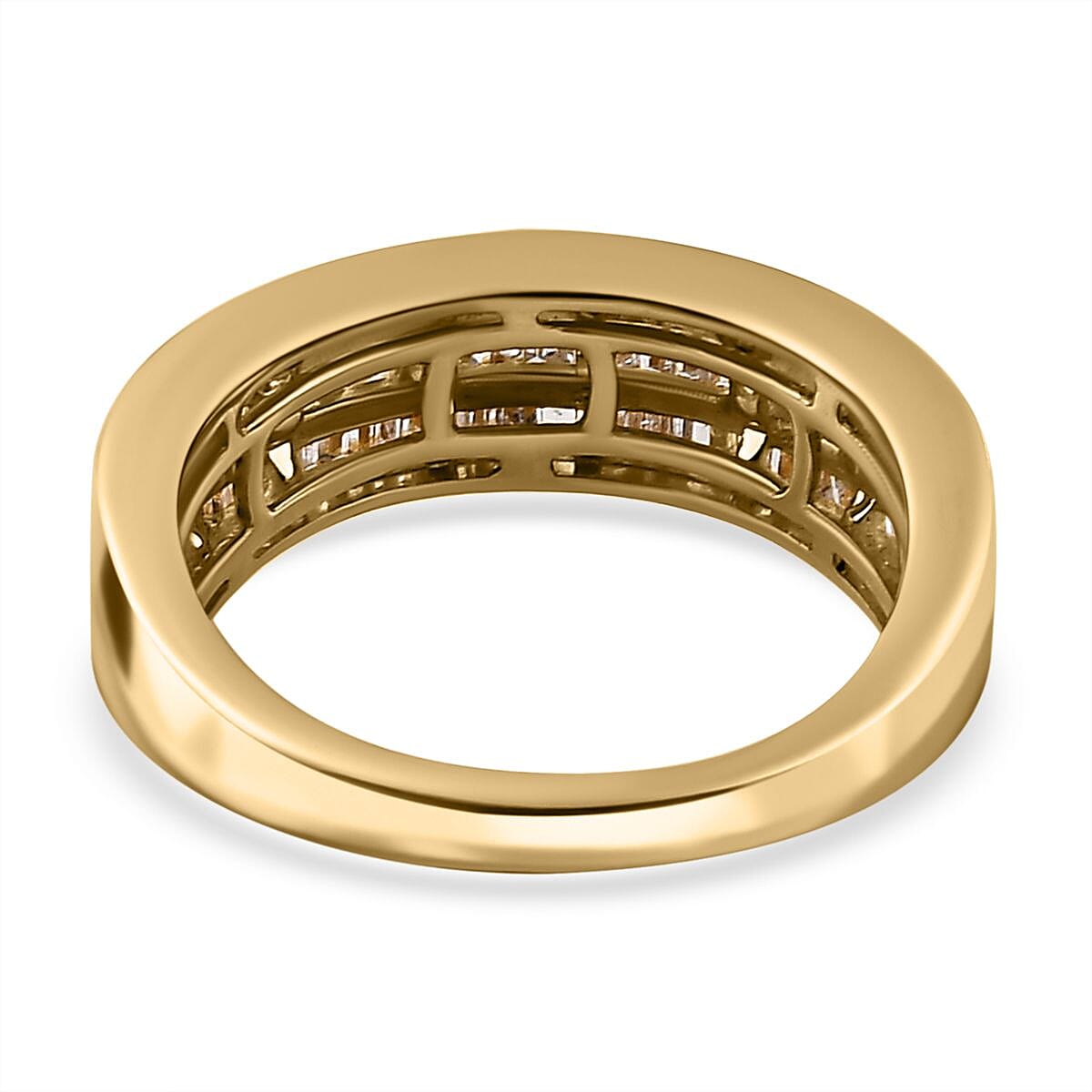 10K Yellow Gold SGL Certified Diamond (I1-I2) Band Ring 0.50 Ct, Gold Wt 3.70 GM 7653338 5