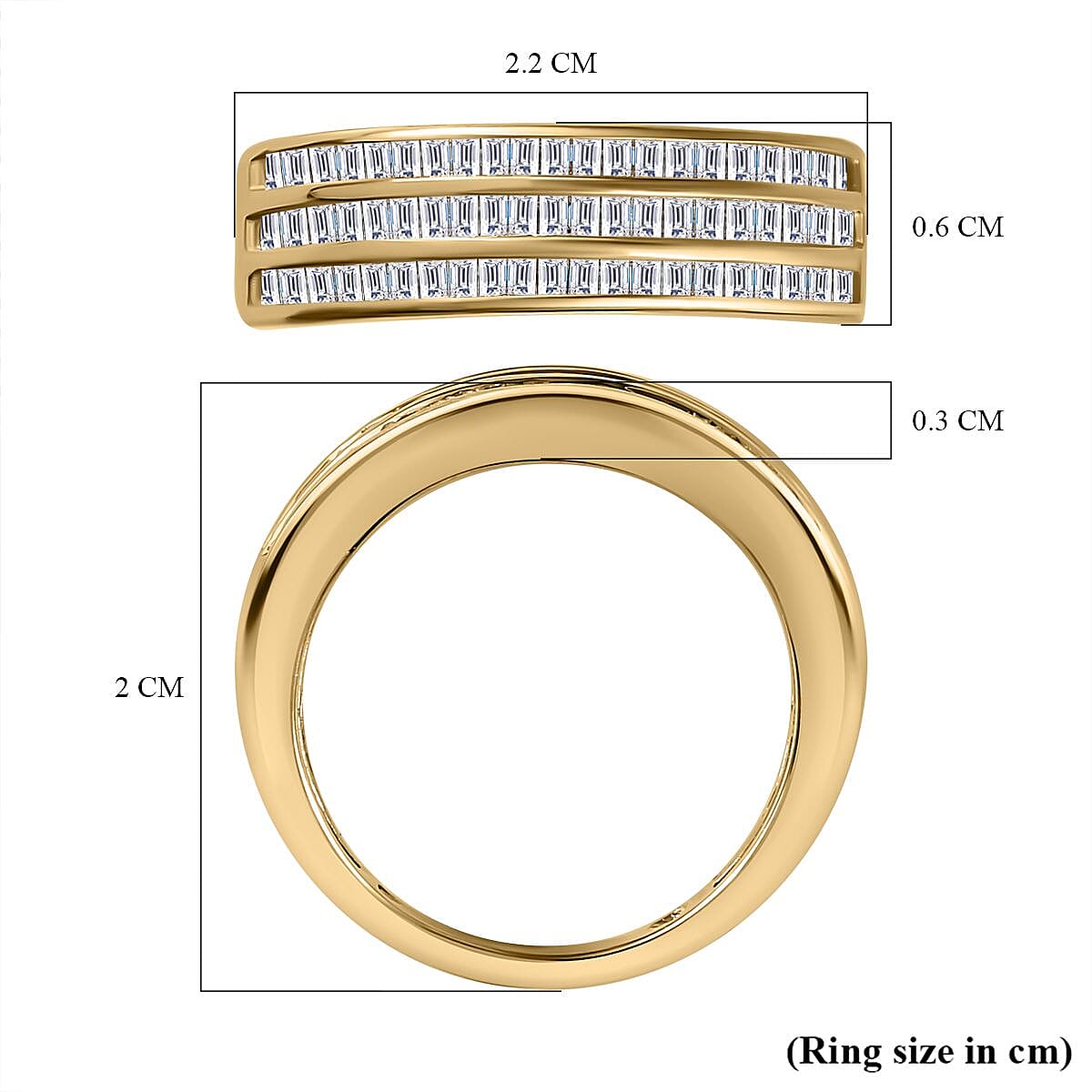 10K Yellow Gold SGL Certified Diamond (I1-I2) Band Ring 0.50 Ct, Gold Wt 3.70 GM 7653338 6