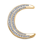 NY Closeout Deal - 9K Yellow Gold Diamond (G-H) Moon Pendant 1.00 Ct.