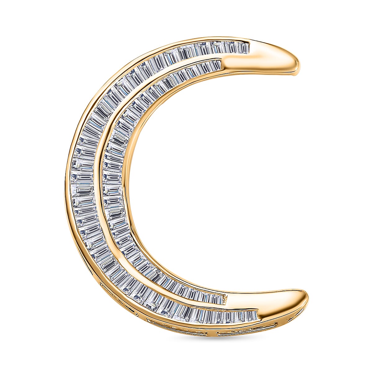 NY Closeout Deal - 9K Yellow Gold Diamond (G-H) Moon Pendant 1.00 Ct. 7730431 0