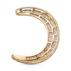 NY Closeout Deal - 9K Yellow Gold Diamond (G-H) Moon Pendant 1.00 Ct.