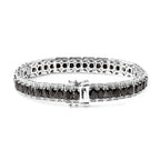 Cleopatra Shungite Bracelet (Size 7) in Rhodium Overlay Sterling Silver 11.50 Ct, Silver Wt 23.00 Gms