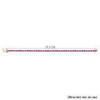 Moroccan Ruby Bracelet (Size - 7.5) with GB Lock Box in 18K Vermeil Yellow Gold Plated Sterling Silver 11.00 Ct, Silver Wt. 7.64 Gms