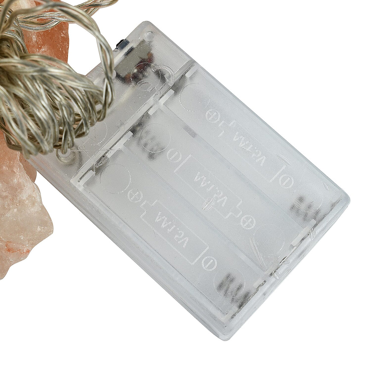 12 LED Lights with Rock Salt Chunks (3 AA Batteries Not Included, Size 208x4x4 cm) 6885540 3