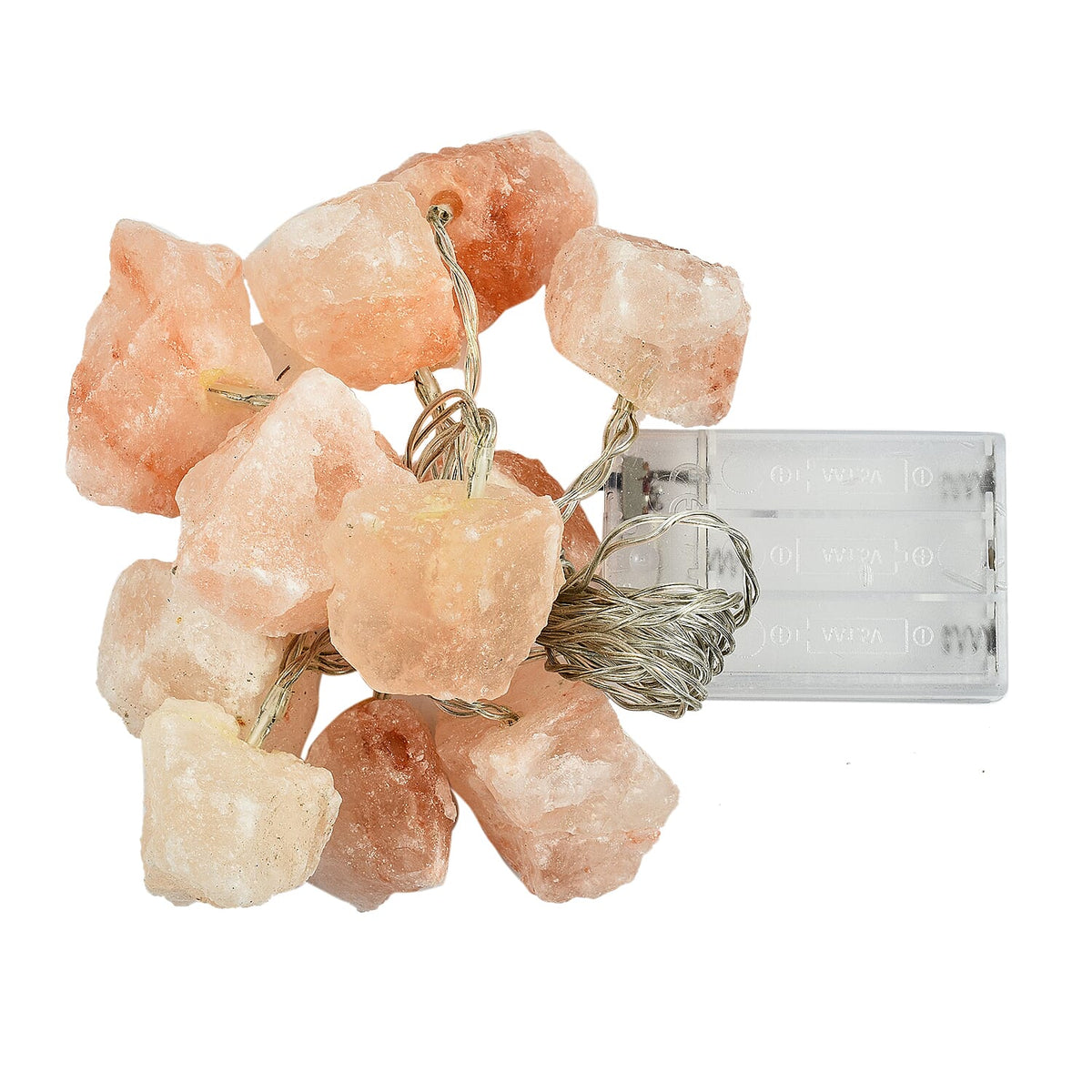 12 LED Lights with Rock Salt Chunks (3 AA Batteries Not Included, Size 208x4x4 cm) 6885540 4
