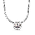 12 Piece Set - Golden & Multi Color Crystal Pendant with Chain (Size - 18-2 Ext) in White Tone