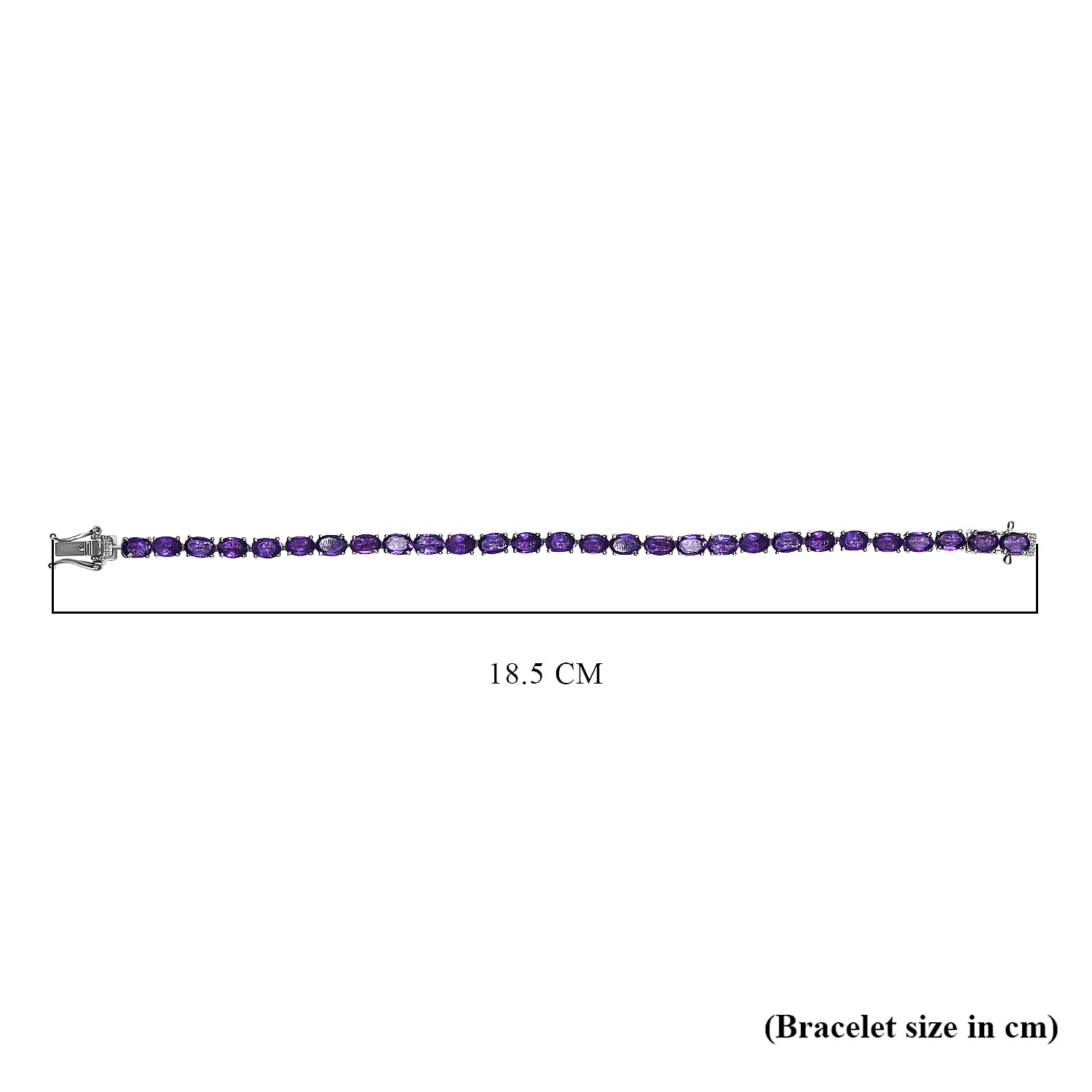 12.34 Ct. Amethyst Bracelet Platinum Plated in Sterling Silver 8727007 5