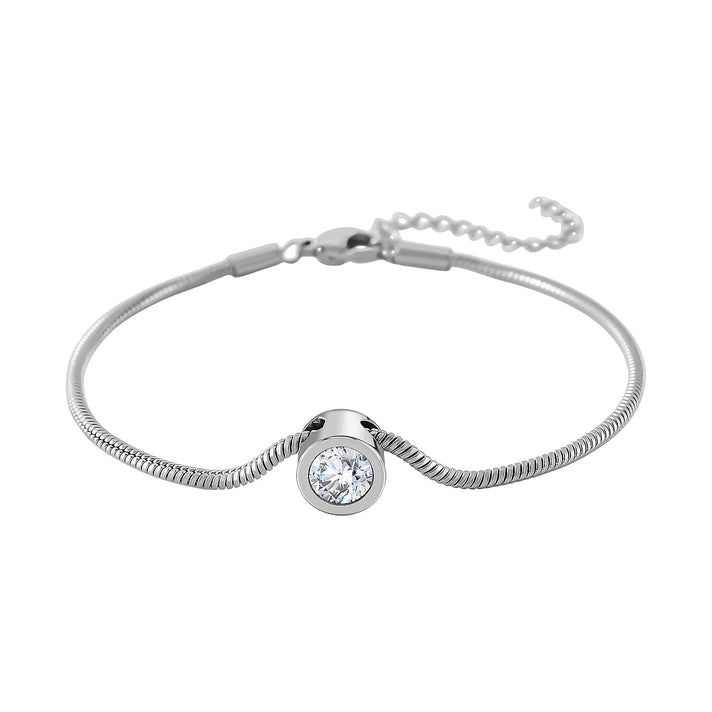 12 Piece Set - Golden &amp; Multi Color Crystal Charms with Bracelet (Size - 7.5-2 Ext) in White Tone 4325604 1