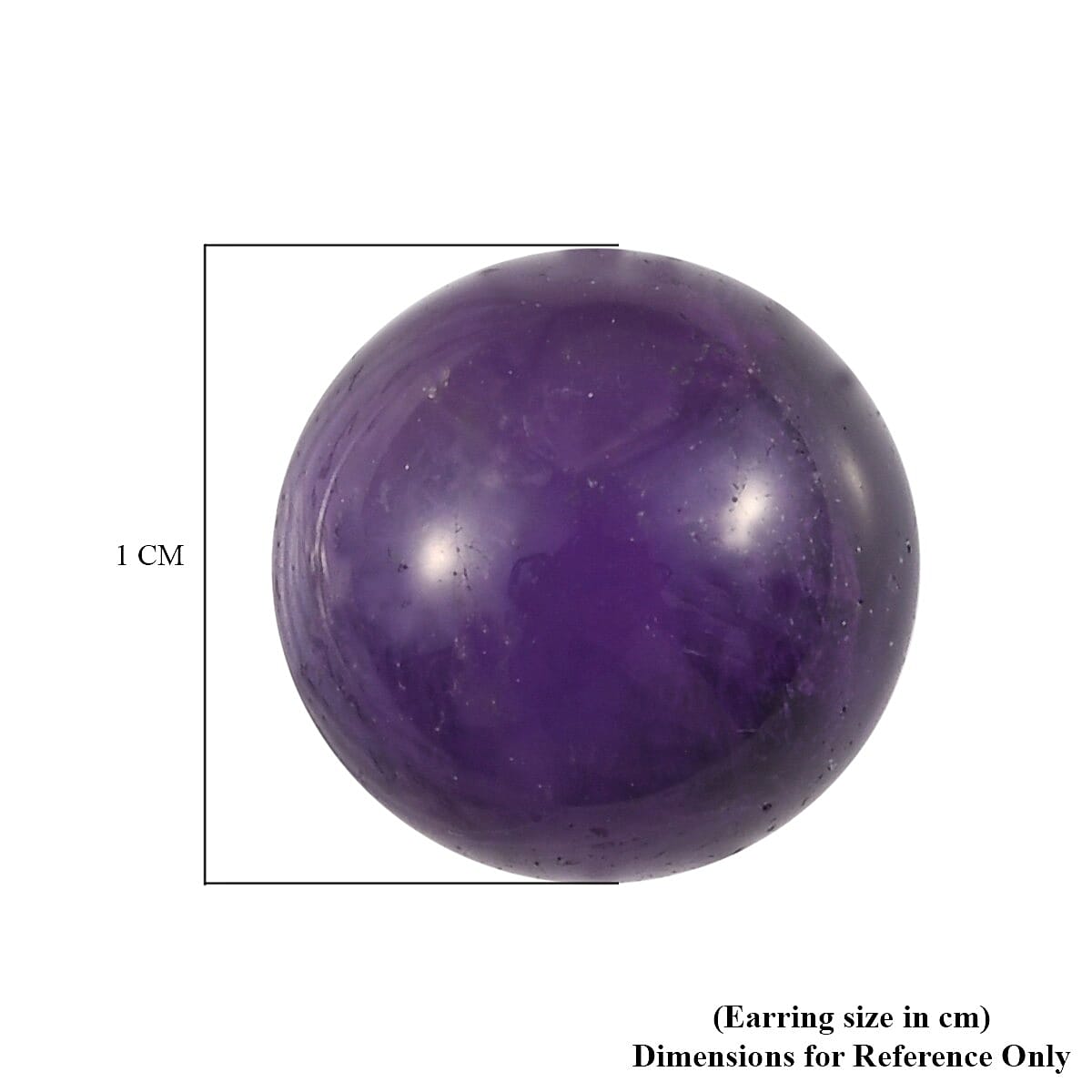 14 Ct. African Amethyst Solitaire Bead Earrings in Sterling Silver 3778246 5