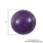 Amethyst Stud Earrings (with Push Back) in Sterling Silver 15.450 Ct.