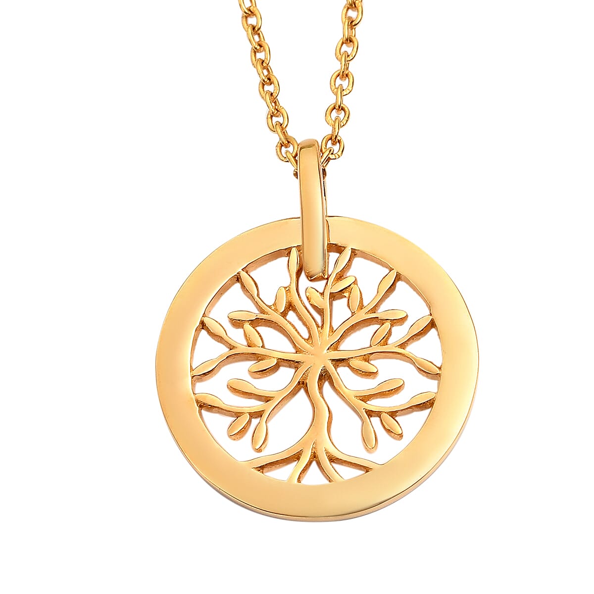 14 Gold Overlay Sterling Silver Pendant with Chain (Size 18), Silver wt. 5.36 Gms 3710697 0
