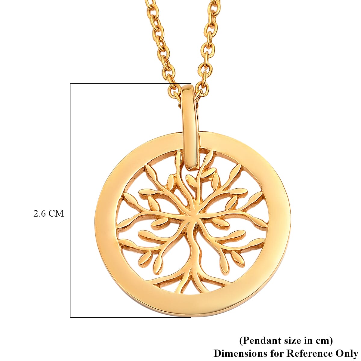 14 Gold Overlay Sterling Silver Pendant with Chain (Size 18), Silver wt. 5.36 Gms 3710697 5