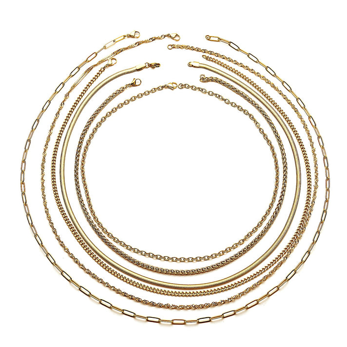 EverTrue Set of 16 - 6 Necklaces (Size - 30-24-20), 6 Bracelets (Size - 7 with Extender), 2 Push Back Earrings with Clasp, Storage Box &amp; Magnetic Chain Extender in Yellow 4419248 2