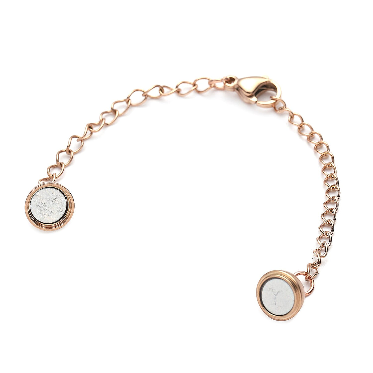 EverTrue Birthday Deal! Set of 16 - 6 Necklaces (Size - 30/24/20), 6 Bracelets (Size - 7 with Extender), 2 Push Back Earrings with Clasp, Storage Box &amp; Magnetic Chain Extender in Rose V32513728 5