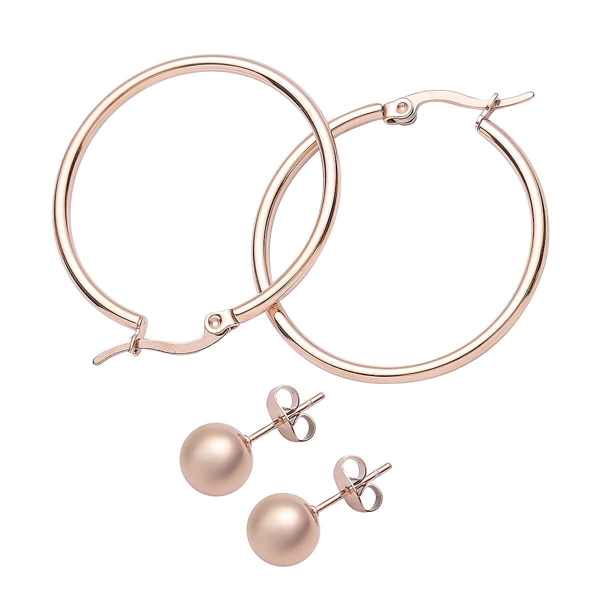 EverTrue Birthday Deal! Set of 16 - 6 Necklaces (Size - 30/24/20), 6 Bracelets (Size - 7 with Extender), 2 Push Back Earrings with Clasp, Storage Box &amp; Magnetic Chain Extender in Rose V32513728 6