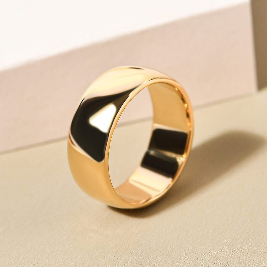 18K Yellow Gold Vermeil Plated Sterling Silver Ring Silver Wt : 4.49 Gms.