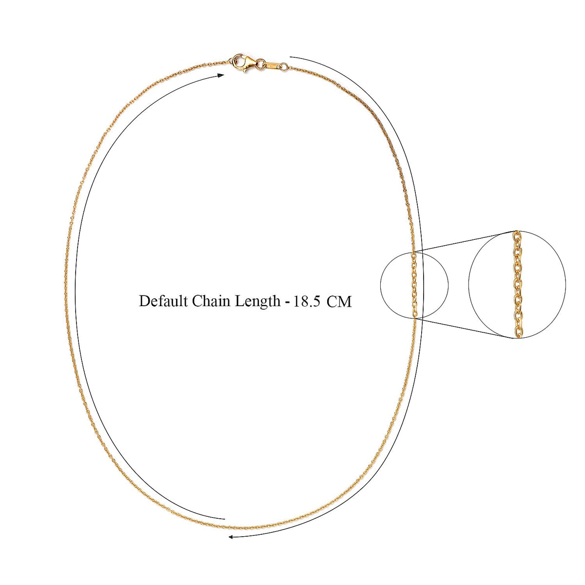 18K Vermeil  Yellow Gold Plated  Chain (Size 20) with Lobster Clasp 3750076 7