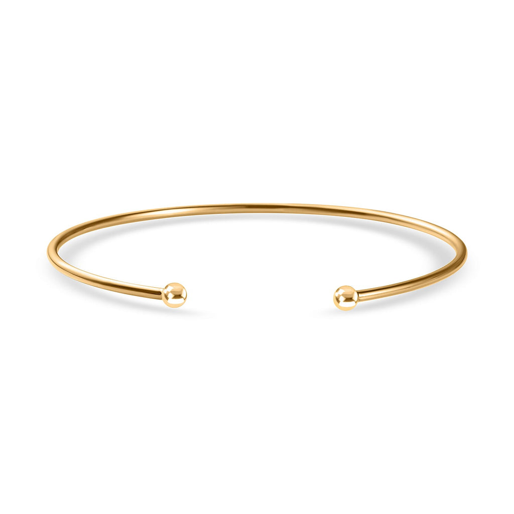 DESIGNER CLOSEOUT 14K Gold Overlay Sterling Silver Cuff Torque Bangle (Size-7.5)