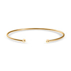 DESIGNER CLOSEOUT 14K Gold Overlay Sterling Silver Cuff Torque Bangle (Size-7.5)