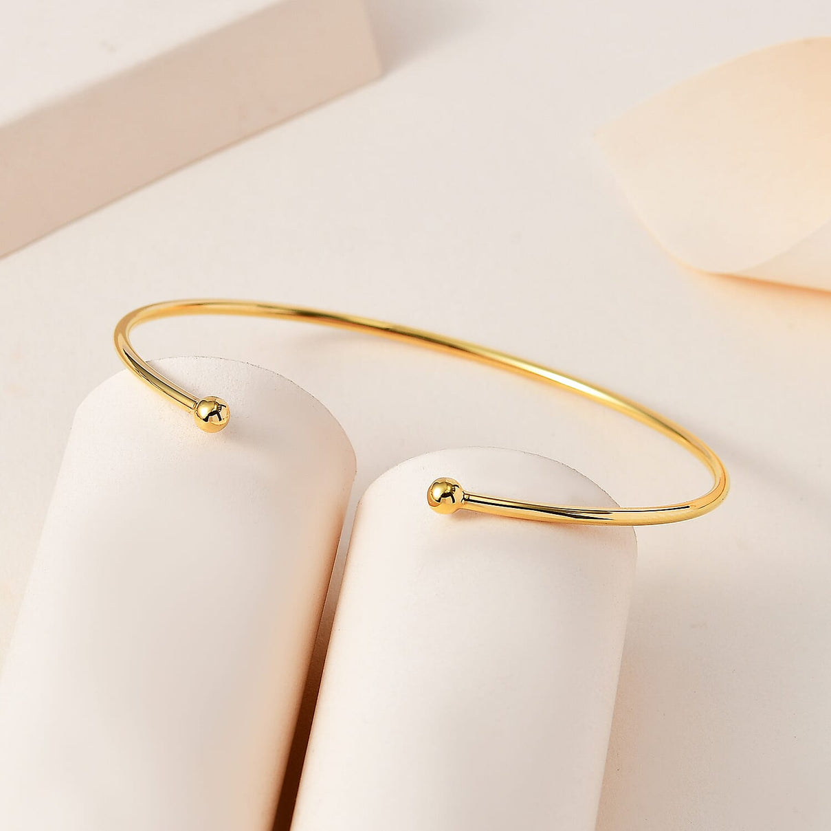 DESIGNER CLOSEOUT 14K Gold Overlay Sterling Silver Cuff Torque Bangle (Size-7.5) 7652991 2