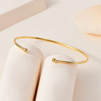DESIGNER CLOSEOUT 14K Gold Overlay Sterling Silver Cuff Torque Bangle (Size-7.5)