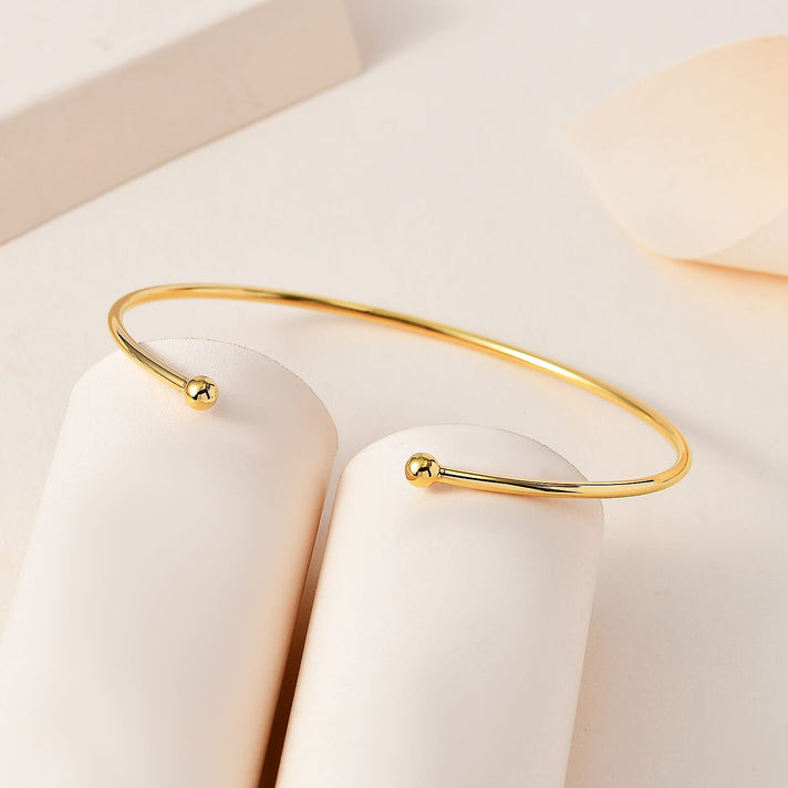 DESIGNER CLOSEOUT 14K Gold Overlay Sterling Silver Cuff Torque Bangle (Size-7.5) 7652991 2