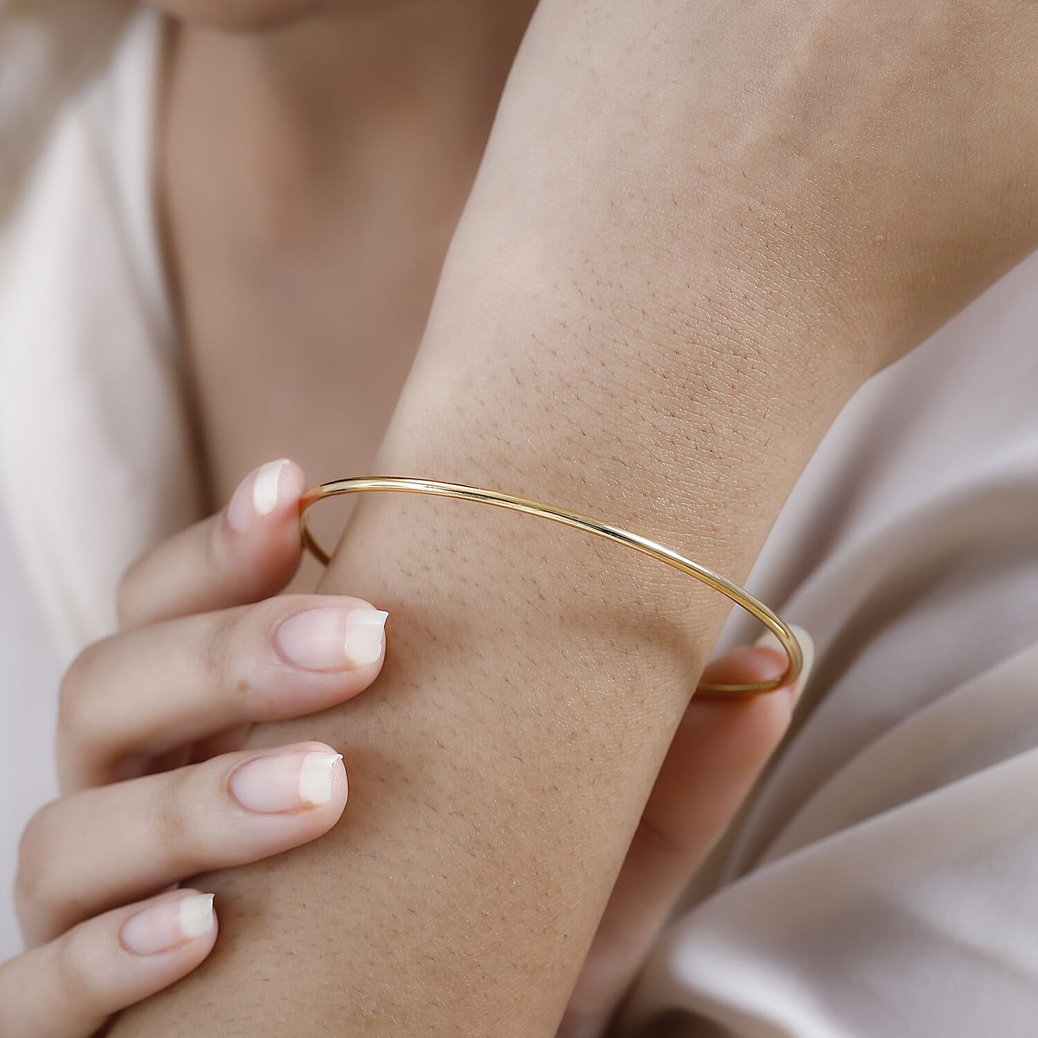DESIGNER CLOSEOUT 14K Gold Overlay Sterling Silver Cuff Torque Bangle (Size-7.5) 7652991 3