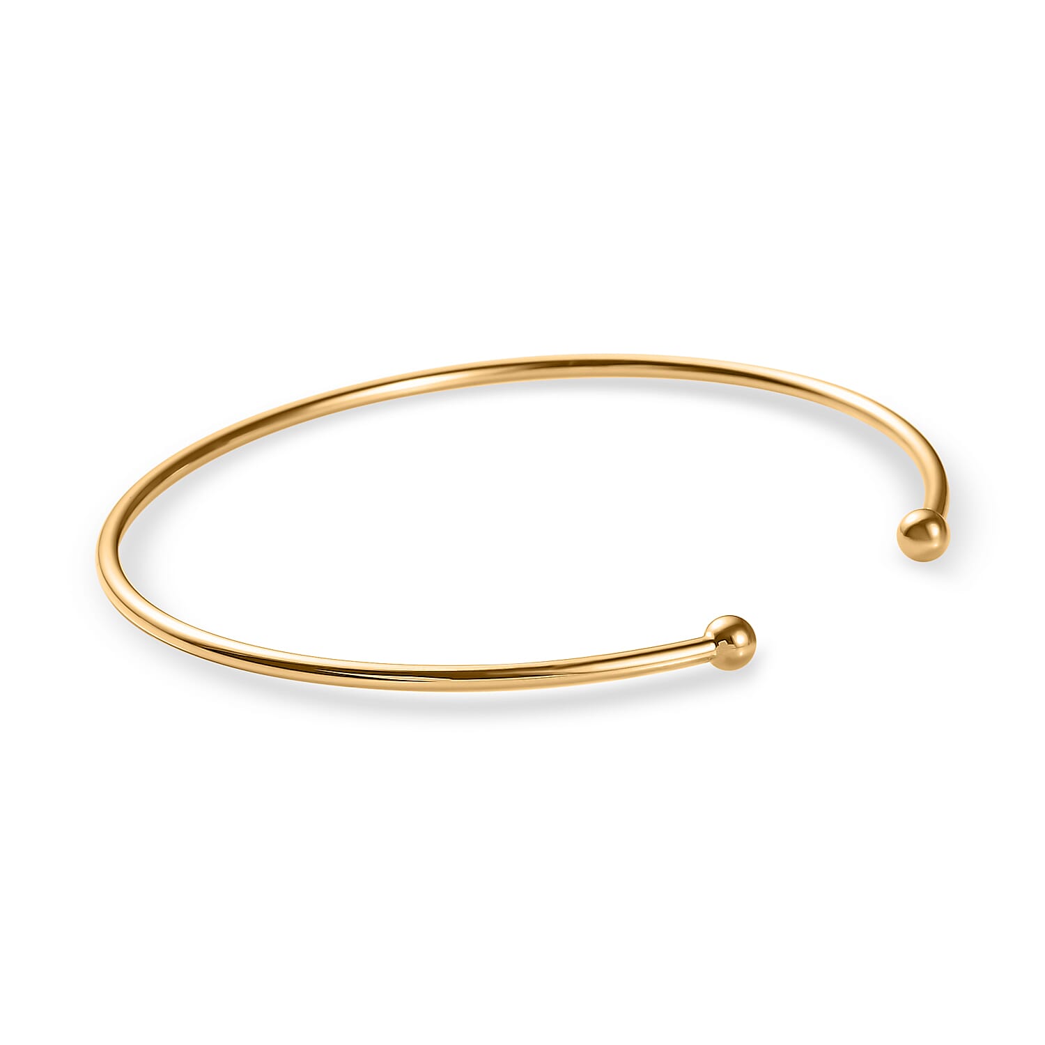 DESIGNER CLOSEOUT 14K Gold Overlay Sterling Silver Cuff Torque Bangle (Size-7.5) 7652991 4