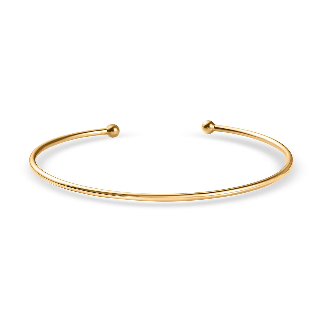 DESIGNER CLOSEOUT 14K Gold Overlay Sterling Silver Cuff Torque Bangle (Size-7.5)