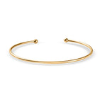 DESIGNER CLOSEOUT 14K Gold Overlay Sterling Silver Cuff Torque Bangle (Size-7.5)
