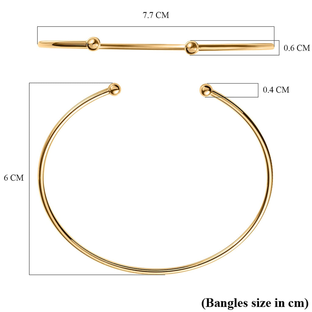 DESIGNER CLOSEOUT 14K Gold Overlay Sterling Silver Cuff Torque Bangle (Size-7.5)