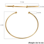DESIGNER CLOSEOUT 14K Gold Overlay Sterling Silver Cuff Torque Bangle (Size-7.5)