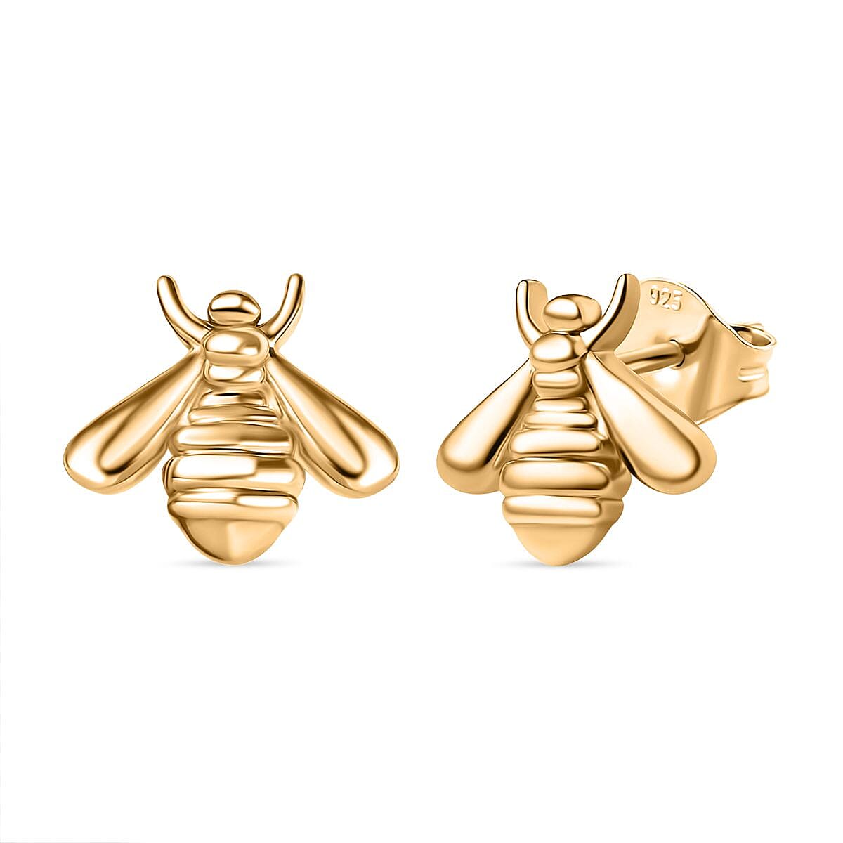 14K Gold Overlay Sterling Silver Earring with Push Back 8087055 0
