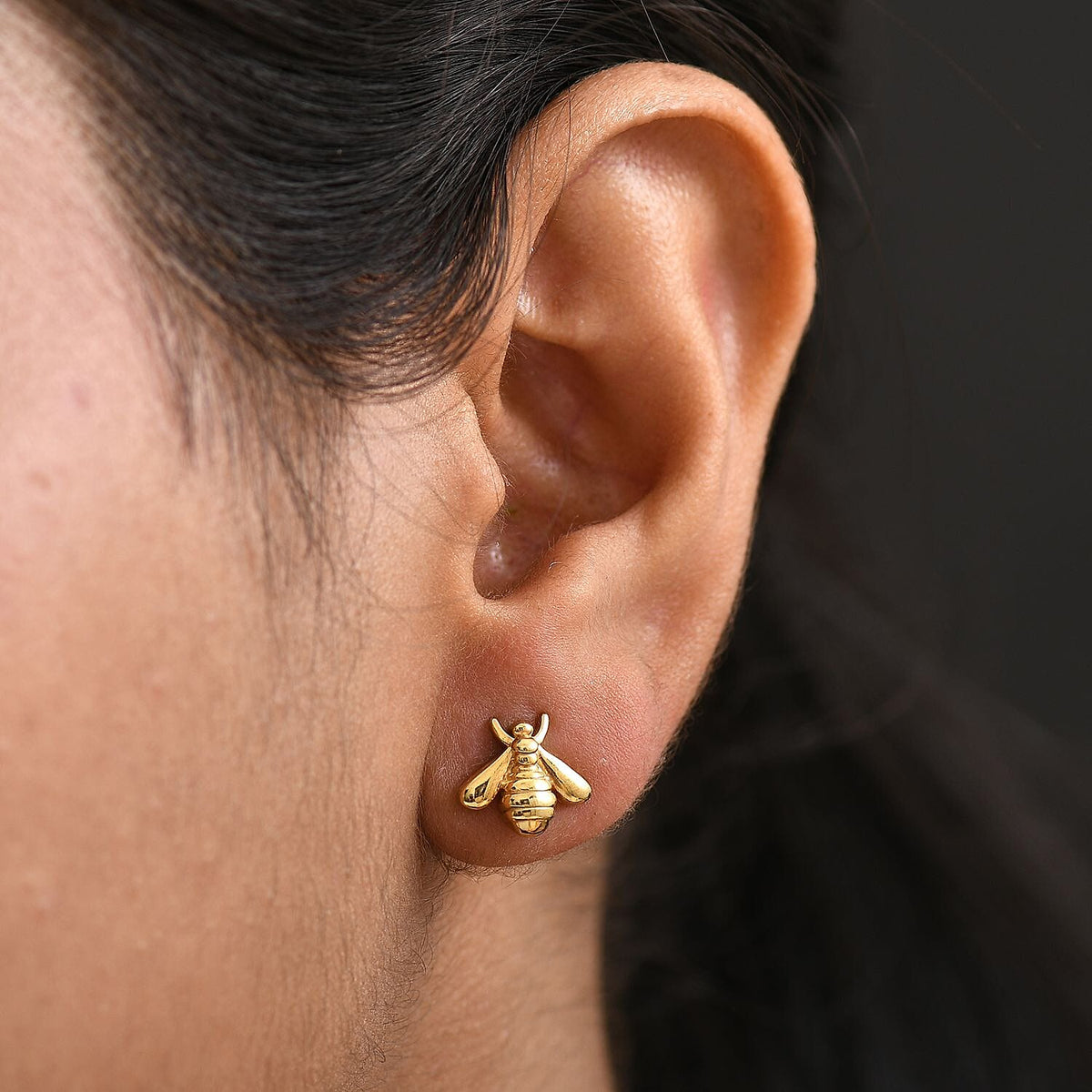 14K Gold Overlay Sterling Silver Earring with Push Back 8087055 3
