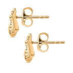 14K Gold Overlay Sterling Silver Earring with Push Back
