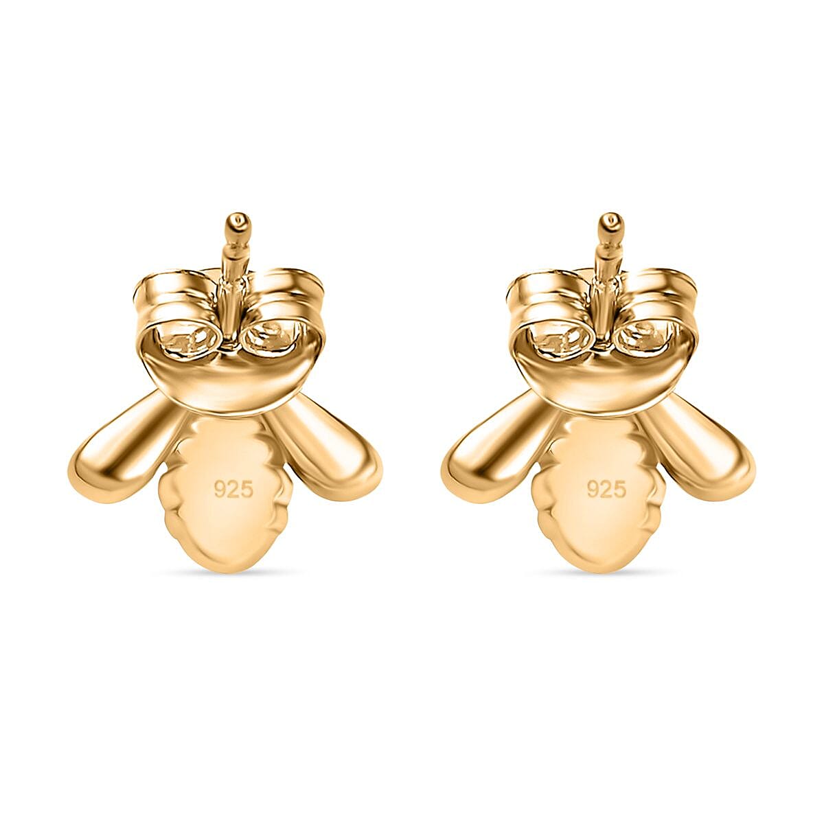 14K Gold Overlay Sterling Silver Earring with Push Back 8087055 5