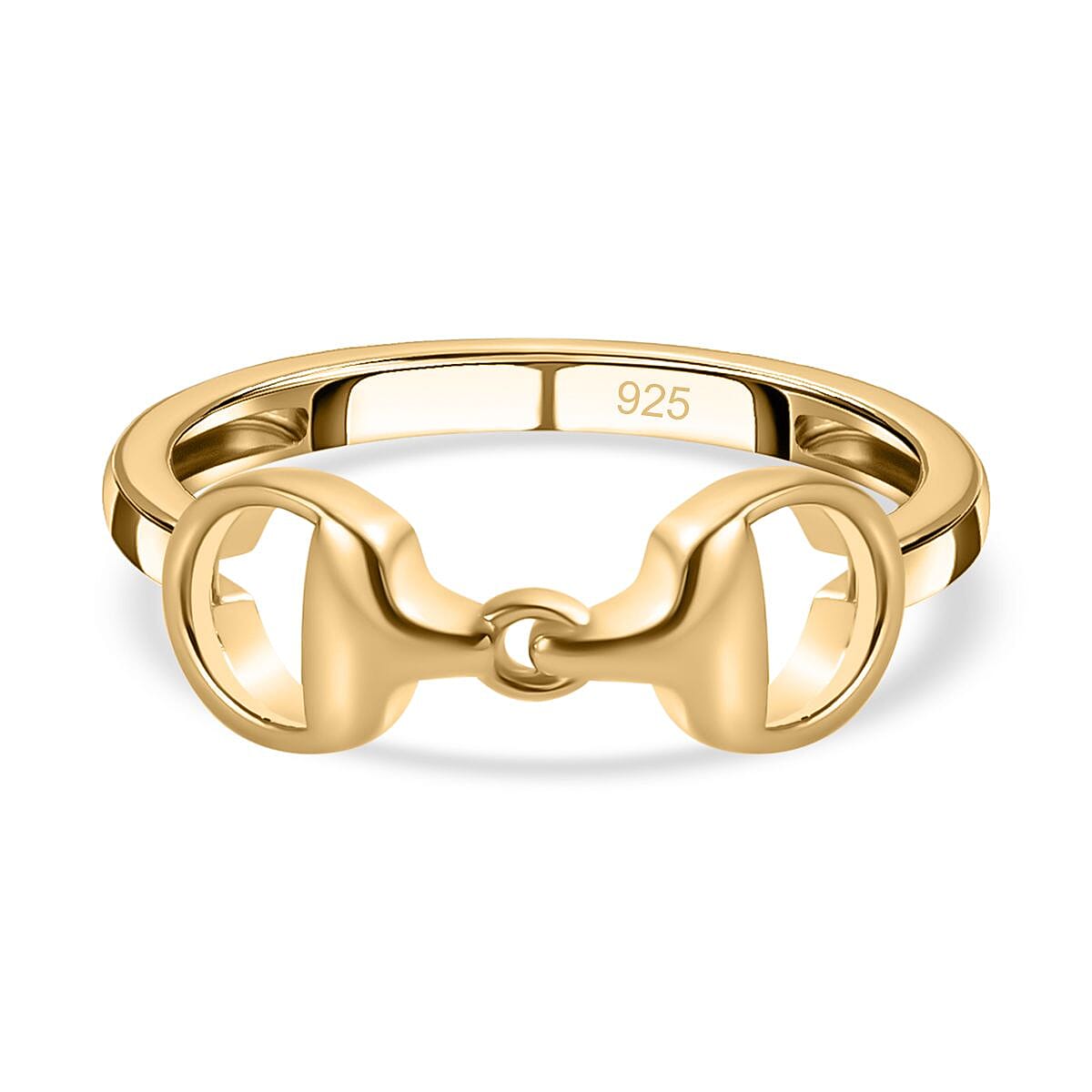 14K Gold Overlay Sterling Silver Snaffle Ring 7723328 0