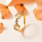 14K Gold Overlay Sterling Silver Snaffle Ring