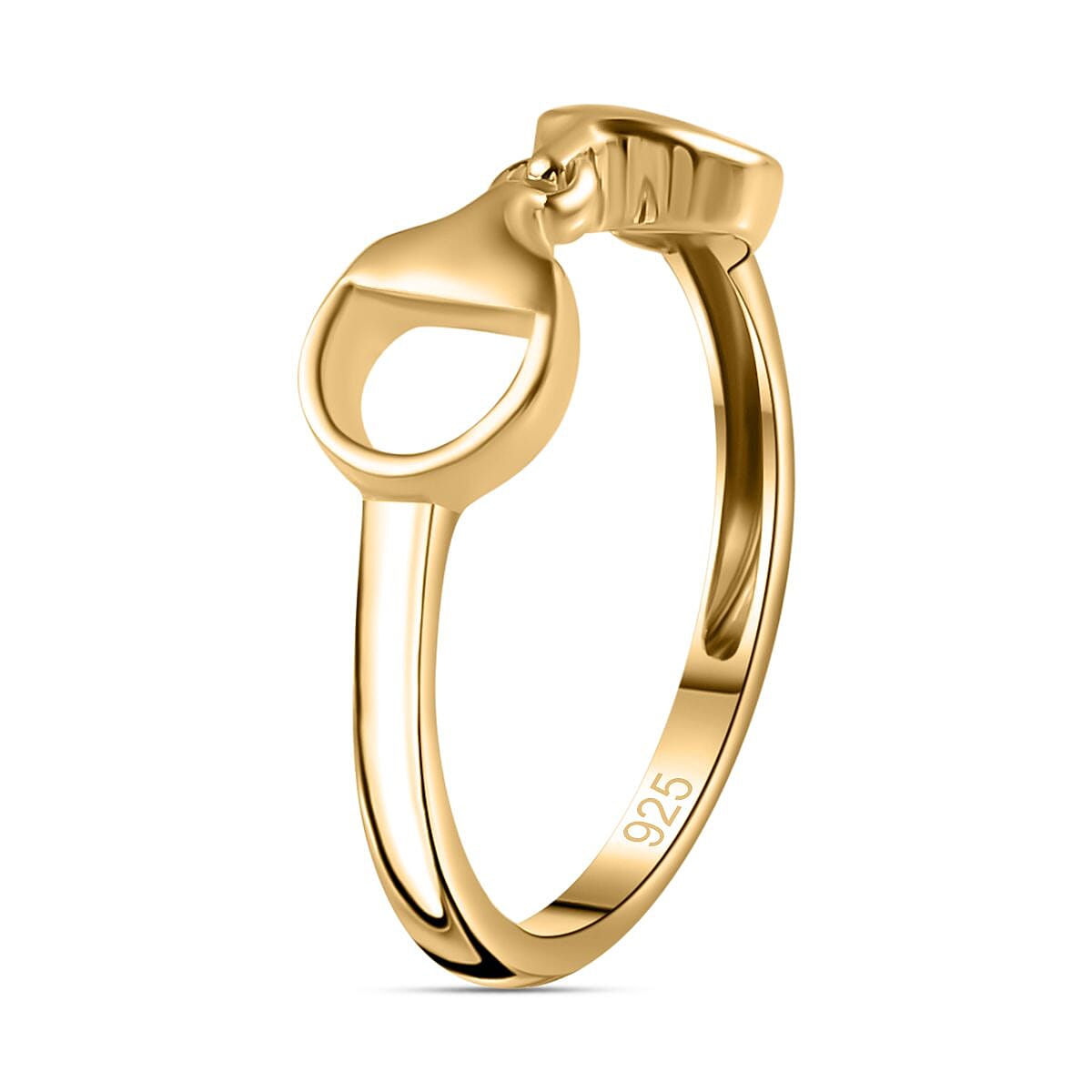 14K Gold Overlay Sterling Silver Snaffle Ring 7723328 3