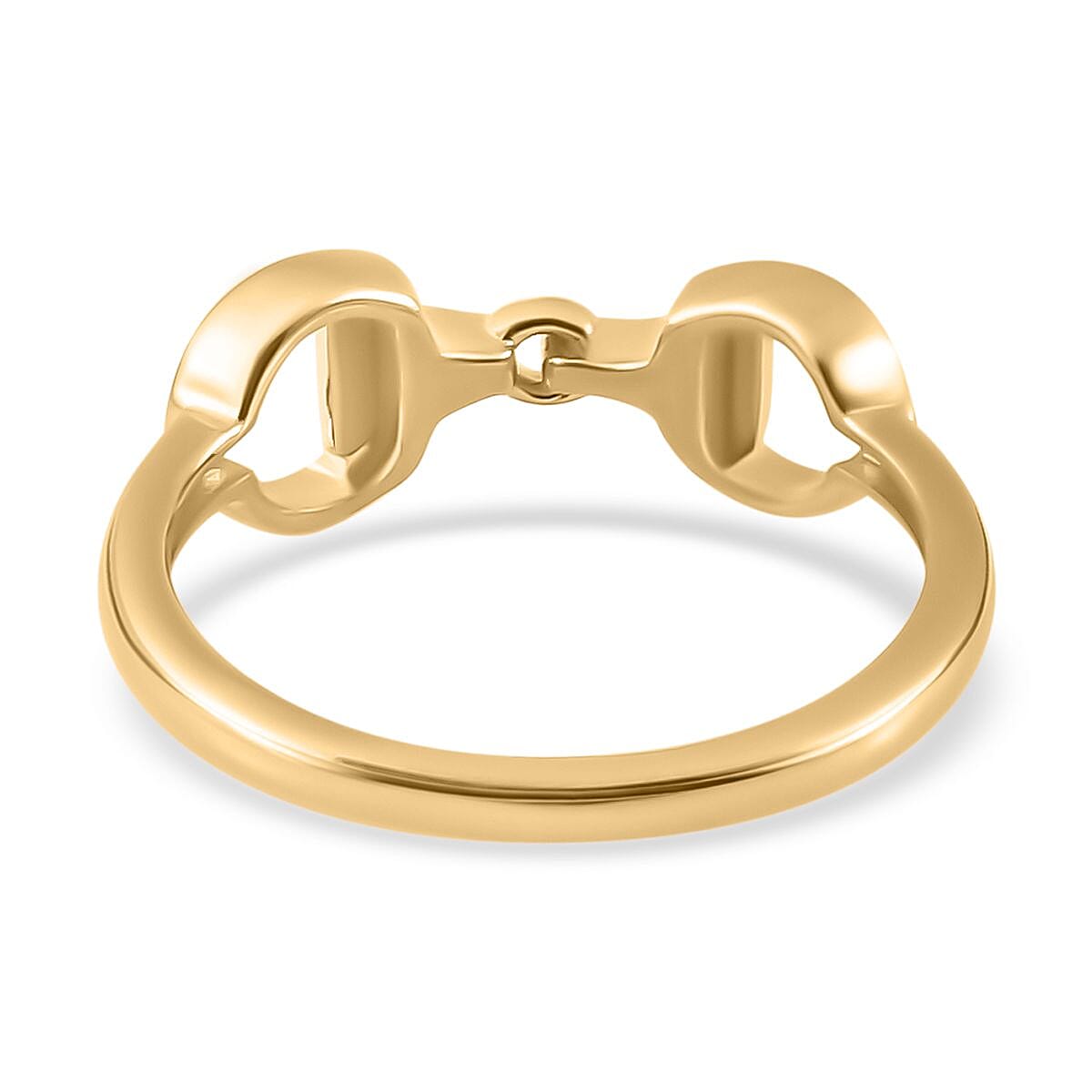 14K Gold Overlay Sterling Silver Snaffle Ring 7723328 4