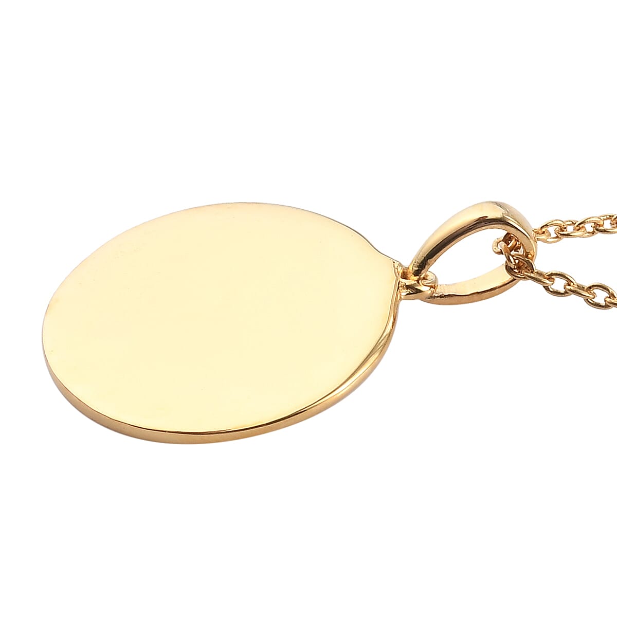 14K Gold Overlay Sterling Silver Pendant With Chain (Size 18), Silver Wt. 7.13 Gms 3650271 3