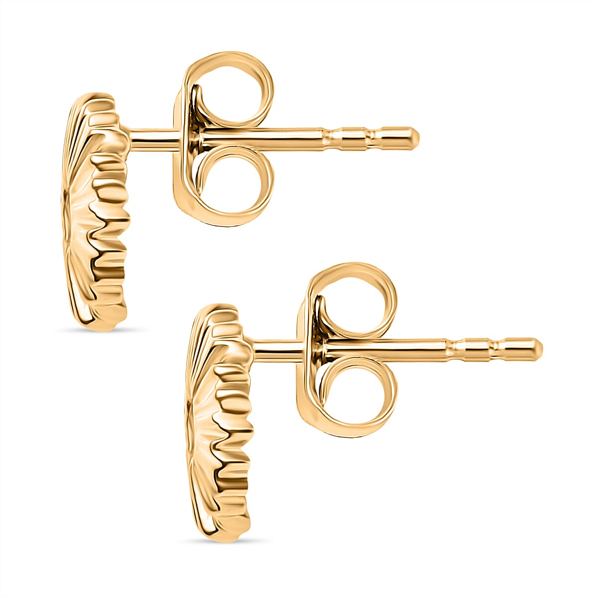 Designer Closeout - 14K Gold Overlay Sterling Silver Earrings with Push Back 8086974 4