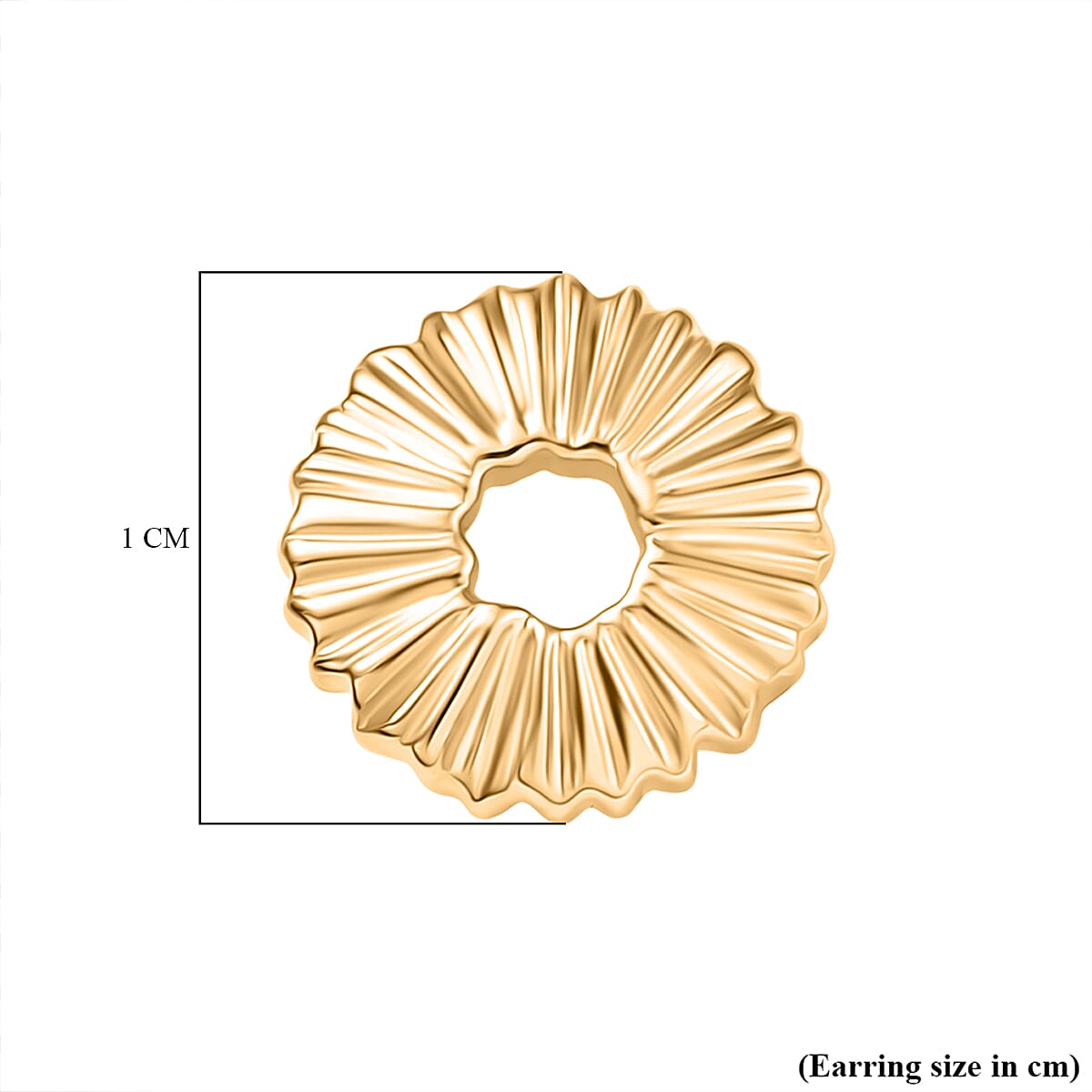 Designer Closeout - 14K Gold Overlay Sterling Silver Earrings with Push Back 8086974 5