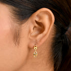14K Gold Plated Sterling Silver Stud Push Back Earrings