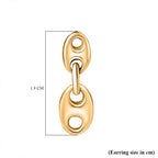 14K Gold Plated Sterling Silver Stud Push Back Earrings