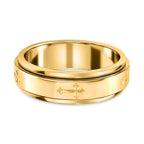 Cross Spinner Ring in 14K Gold Overlay Sterling Silver