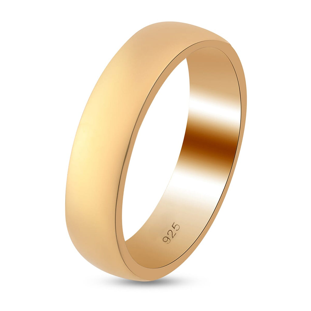 14k Gold Overlay Sterling Silver Band Ring