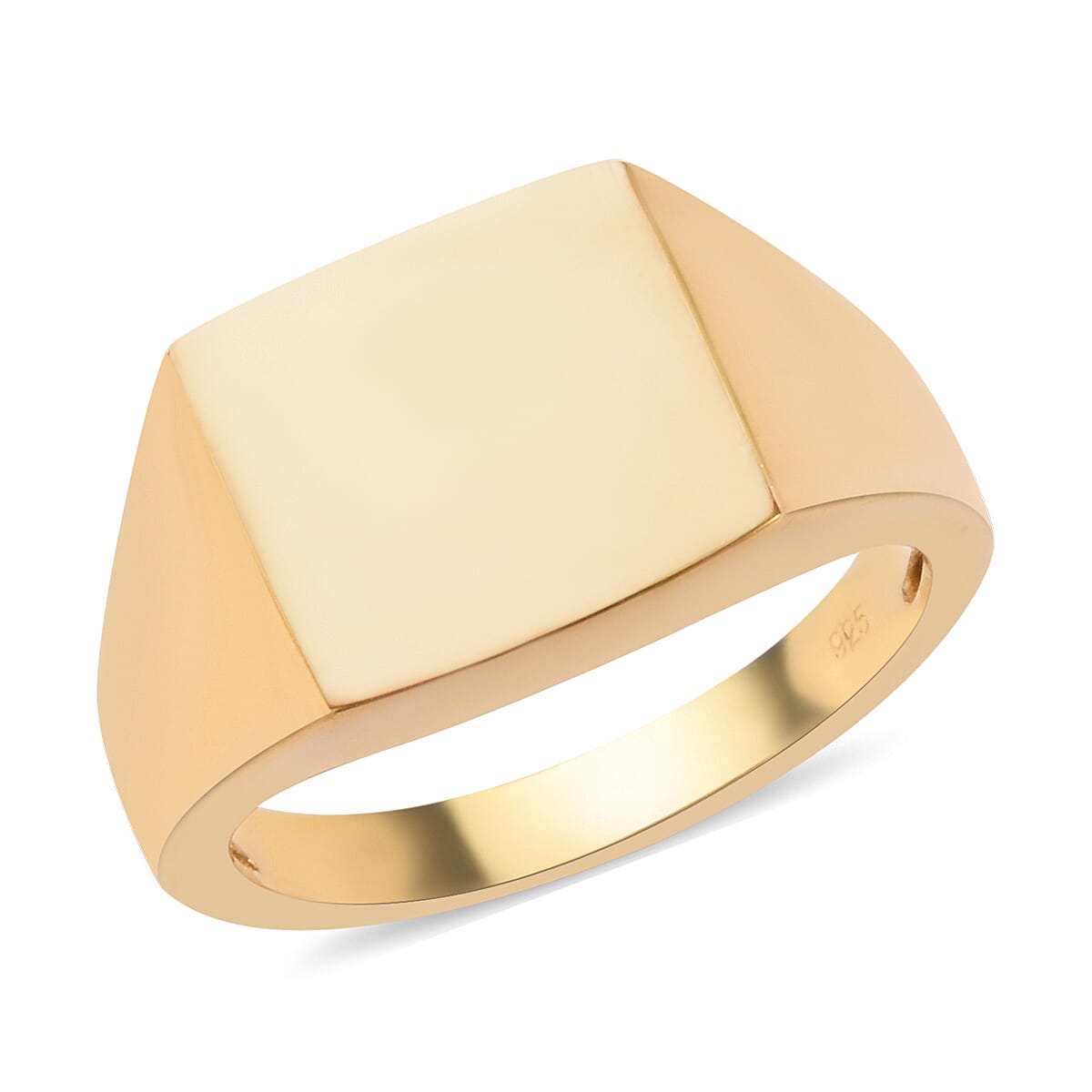 14K Gold Plated Sterling Silver Square Signet Ring 3628393 0