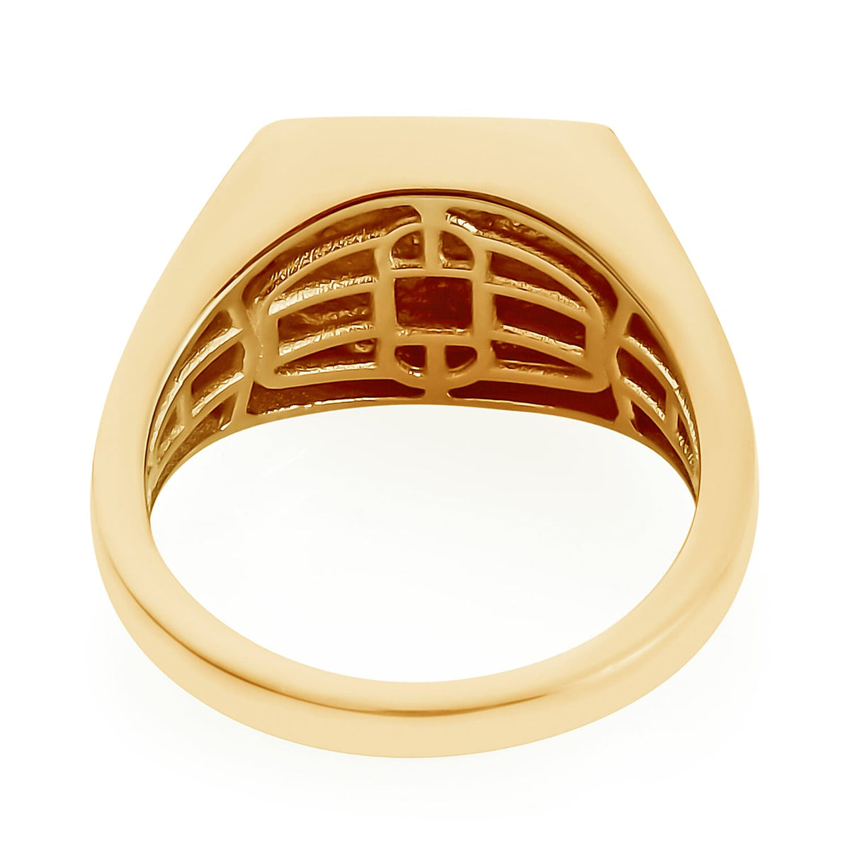 14K Gold Plated Sterling Silver Square Signet Ring 3628393 5